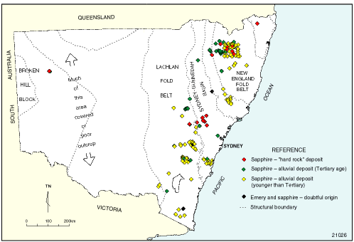 Sapphire map - NSW